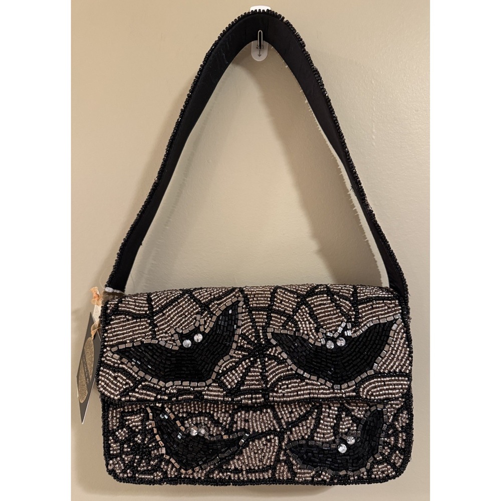 New Release - RARE - Handcrafted in India Halloween Bat Beaded Bag Viral TikTok